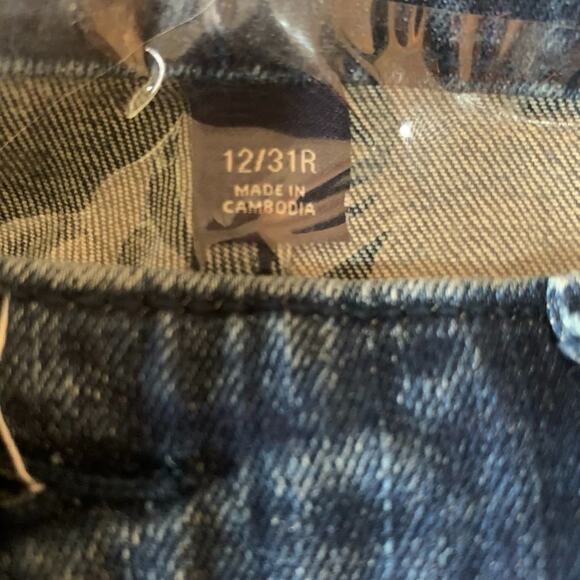 NWT UNIVERSAL THREAD HIGH-RISE SKINNY JEANS MEDIUM BLUE SIZE 12-TUXEDO STRIPE - Picture 5 of 6